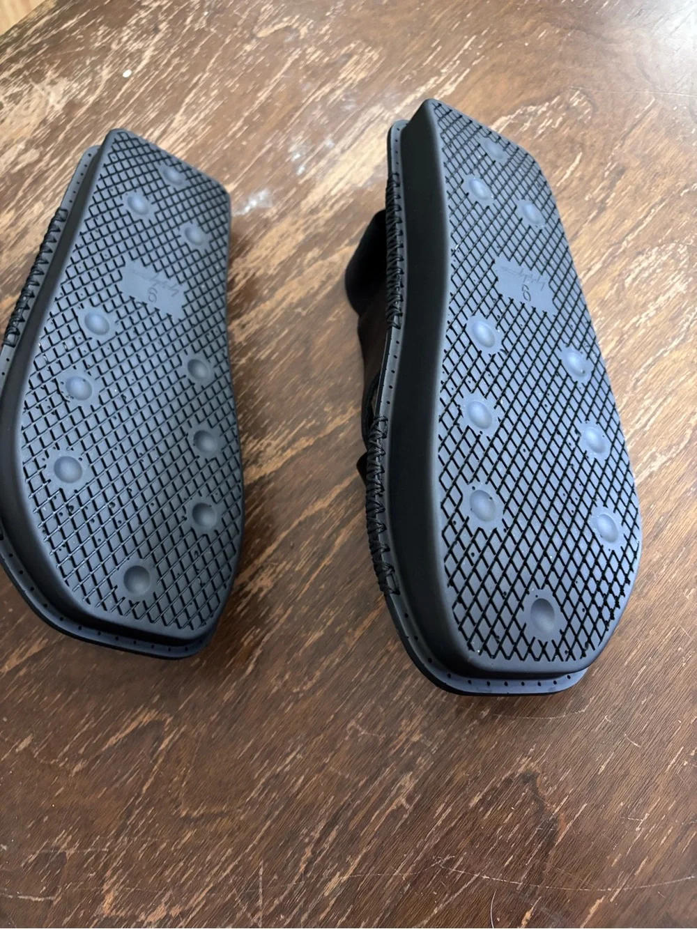 Y-3 Men's Black Leather Crisscross Sling Sandals